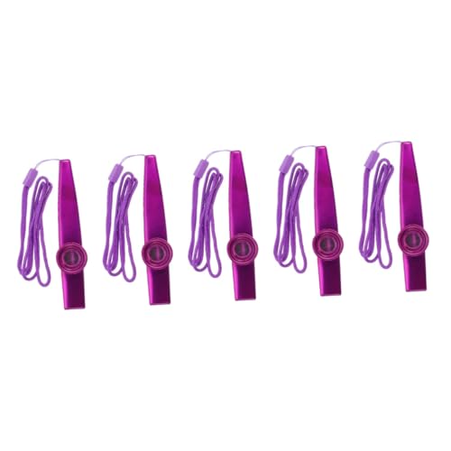 BESTonZON 5 Sätze Kazoo-Set Kazoo für Anfänger Kazoos für Anfänger Kazoo-Instrument Kazoo- Kazoo üben Kleiner Kazoo für Kinder Kazoo-Trompete Mädchen-Kazoos-Instrument Nylon Violett von BESTonZON