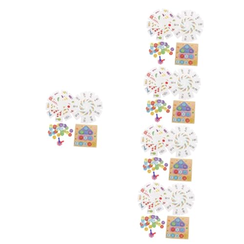 BESTonZON 5 Sätze Uhr-Lernspielzeug Cartoon Uhr Spielzeug Formsortieruhr Uhrlernen für Kinder Kinderspielzeug zweite Uhr Spielzeug Erleuchtungsspielzeug für Kinder Puzzle hölzerne Uhr Rätsel von BESTonZON