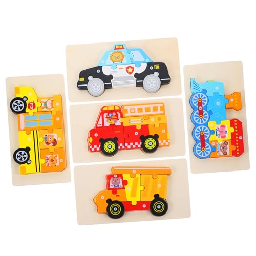 BESTonZON 5 Sets Kleinkind Spielspielzeug Kinderspielzeug Kinderspielzeug Puzzles Spielzeug Für Kleinkinder Kinder Puzzle Spielzeug Lustiges Spielzeug Cartoon Puzzle Spielzeug von BESTonZON