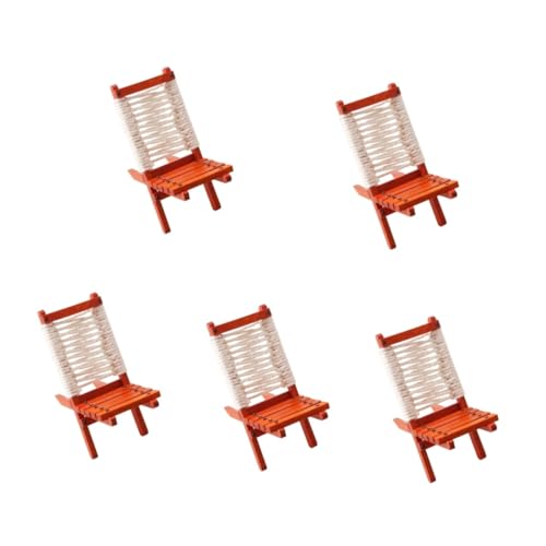 BESTonZON 5 Stück Mini Freizeitstuhl Realistisches Miniatur Spielzeug Verschleißfeste Miniatur Möbel Landschaftsbau Mini Dekor Mini Dekor Mini Stuhl Miniatur Dekor Mini von BESTonZON