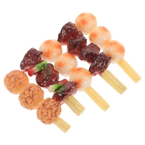 BESTonZON 5 Stück Simulation Grillspieße Spielzeug Grill Lebensmittel Mini Spielzeug Barbquevtools Für Kinder Grill Spielzeug Junge Lebensmittel Spielzeug Lebensmittel Happy Meal Spielzeug von BESTonZON