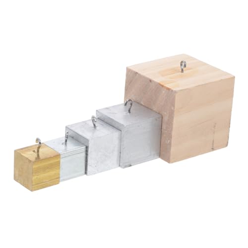 BESTonZON 5 Stück Teiliges Dichtewürfel Set aus Holz und Aluminium mit Praktischem Haken Präzise Würfel für Wissenschaftliche Experimente und Physikunterricht Vielseitiges BESTonZON 5 Stück Teiliges Dichtewürfel Set aus Holz und Aluminium mit Praktischem Haken Präzise Würfel für Wissenschaftliche Experimente und Physikunterricht Vielseitiges von BESTonZON