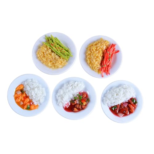 BESTonZON 5 Stück Teiliges PVC Essen Realistische Chinesische Reis Nachbildung Langlebig und Geruchsfrei für Rollenspiele Food Fotografie und Küchen Dekoration BESTonZON 5 Stück Teiliges PVC Essen Realistische Chinesische Reis Nachbildung Langlebig und Geruchsfrei für Rollenspiele Food Fotografie und Küchen Dekoration von BESTonZON