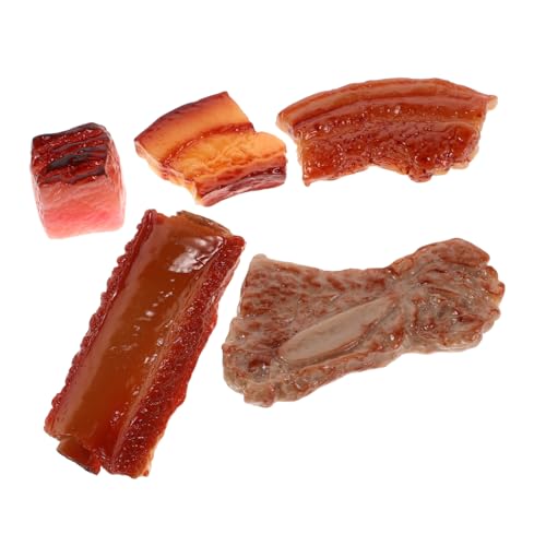BESTonZON 5 Stück Teiliges Realistisches Fleisch Dekorationsset aus Langlebigem Harz Detailgetreue Nachbildung von Schweinerippchen und Schweinebauch Dekoratives für Lebensechte Küchen und BESTonZON 5 Stück Teiliges Realistisches Fleisch Dekorationsset aus Langlebigem Harz Detailgetreue Nachbildung von Schweinerippchen und Schweinebauch Dekoratives für Lebensechte Küchen und von BESTonZON
