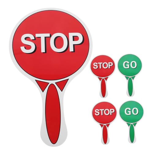 BESTonZON 5 Stück Teiliges Stoppschilder für Doppelseitig mit Roter und Grünem Signal Handlich und Leicht Robustes Lernspielzeug zur Verkehrssicherheit für Kindergarten und Grundschule BESTonZON 5 Stück Teiliges Stoppschilder für Doppelseitig mit Roter und Grünem Signal Handlich und Leicht Robustes Lernspielzeug zur Verkehrssicherheit für Kindergarten und Grundschule von BESTonZON