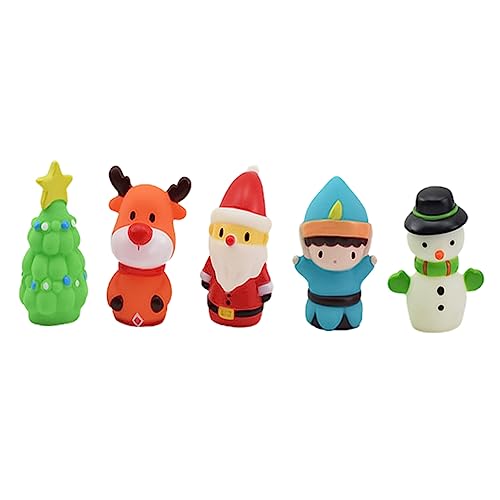 BESTonZON 5 Stück Weihnachts Fingerpuppe Weihnachts Fingerspielzeug Weihnachtsmann Fingerpuppe Familie Fingerpuppen Feiertags Fingerpuppen Neuheit Fingerpuppe Geschichte Zeit von BESTonZON