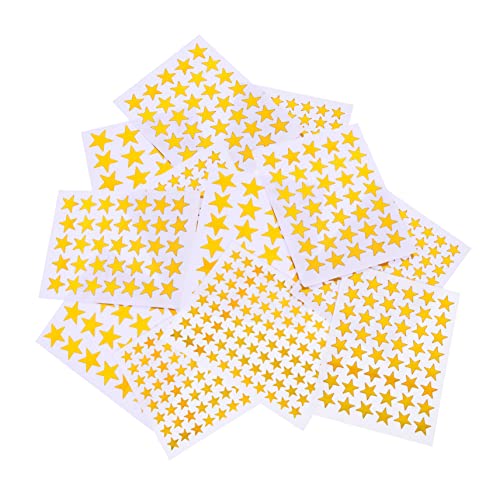 BESTonZON 50 Blatt Sterne-Aufkleber goldene Aufkleber fünfzackiger Sternaufkleber Aufkleber Kinder Stickers for schulmaterial zarte Kinderbelohnungsaufkleber Schüler belohnen Aufkleber von BESTonZON