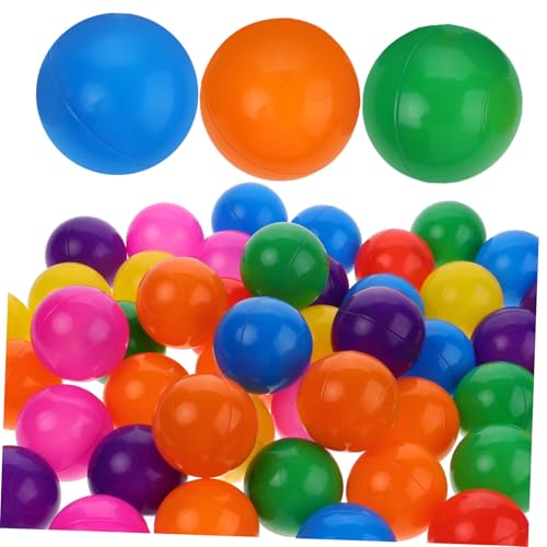 BESTonZON 50 Stück -Bobo-Ball Plastikball Outdoor Ballspielzeug Babyspielzeug für Badewanne runde Pits Bälle Reinigungskugeln aus Kunststoff Plastikkugeln von BESTonZON