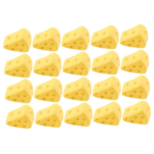 BESTonZON 50 Stück Mini Simulationskäse Dreieckskuchen Dekoration Fotografie Requisite Kunststoff Käse Modell Basteln Küchen Deko Gelb BESTonZON 50 Stück Mini Simulationskäse Dreieckskuchen Dekoration Fotografie Requisite Kunststoff Käse Modell Basteln Küchen Deko Gelb von BESTonZON