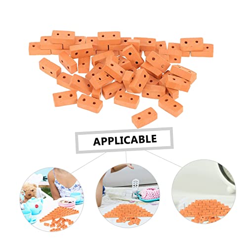 BESTonZON 50 Stück Miniatur Ziegelsteine mit Löchern Rote Simulation Bausteine DIY Sandtisch Modellbausteine für Architektur Puppenhaus Handwerksdeko BESTonZON 50 Stück Miniatur Ziegelsteine mit Löchern Rote Simulation Bausteine DIY Sandtisch Modellbausteine für Architektur Puppenhaus Handwerksdeko von BESTonZON