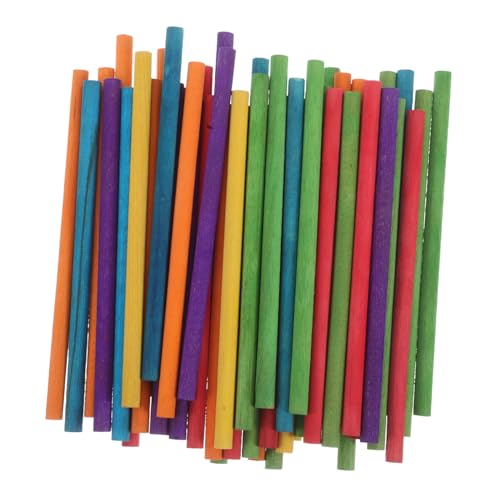 BESTonZON 50 Stück Percussion-Sticks Für Kinder Bunte Musikinstrumente Kinder Musikinstrumente Spielzeug Kleine Dübel Zum Basteln Stöcke Zählen Holzdübel Zum Basteln Runde Holzstäbe Hölzern von BESTonZON