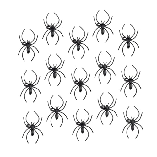 BESTonZON 50 Stück Spinnen Ring Halloween Party plastikenten die interessanten jungenschmuck geschke Spinnenspielzeug für Kinder Tierdekor Spinnenring Requisiten gruseliger Spinnenring Black von BESTonZON