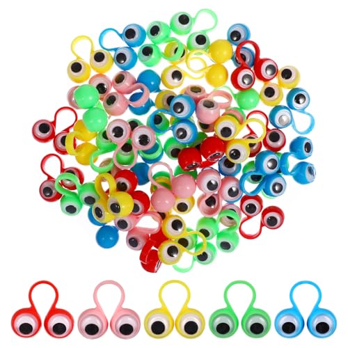 BESTonZON 50 Stück Finger-Aktivitätsringe Augapfel-Fingerpuppenringe Kleinkinderpuppen Für Kinder Spielzeug Große Augen Fingerpuppenringe Für Kinder Augapfel-Fingerring Sensorische BESTonZON 50 Stück Finger-Aktivitätsringe Augapfel-Fingerpuppenringe Kleinkinderpuppen Für Kinder Spielzeug Große Augen Fingerpuppenringe Für Kinder Augapfel-Fingerring Sensorische von BESTonZON