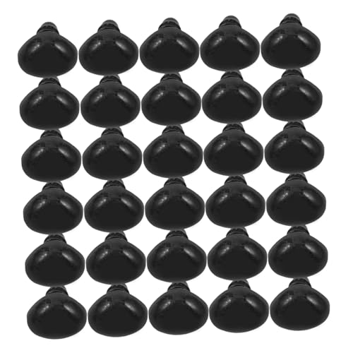 BESTonZON 50 Stück tierische Nase Puppenwagen Puppe Machen Nase Hase tragen Plüschtier Nase DIY Puppenzubehör Nase für Puppen Nase für Stoffpuppen Puppennase aus Plastik Black von BESTonZON