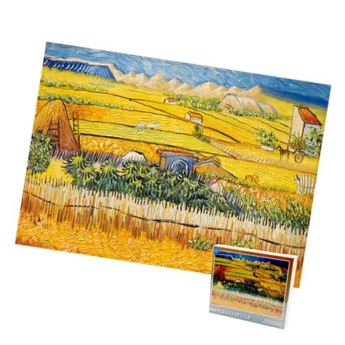 BESTonZON 500 Stück pädagogisches Puzzle Feldrätsel Kunstpuzzle Kinder rätsel Puzzle Lernen zabawki stymulujące rozwój Educational Toys Spielzeug Papierpuzzle Puzzle für Erwachsene Yellow von BESTonZON