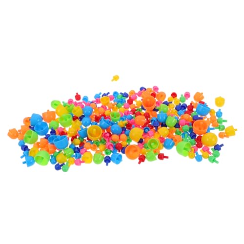 BESTonZON 592 Stück Pilznagelspielzeug Pilz Steckpuzzle Für Knopfkunst Steckpuzzles Für Feinmotorik Pilz-Puzzle Stecktafel- Lernspielzeug Plastik von BESTonZON