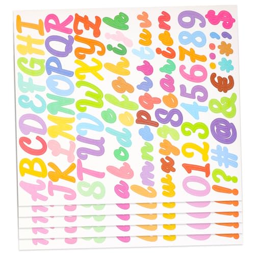 BESTonZON 5 Stücke Selbst-Adhesive Brief Aufkleber Set Alphabet Aufkleber für Handwerk von BESTonZON