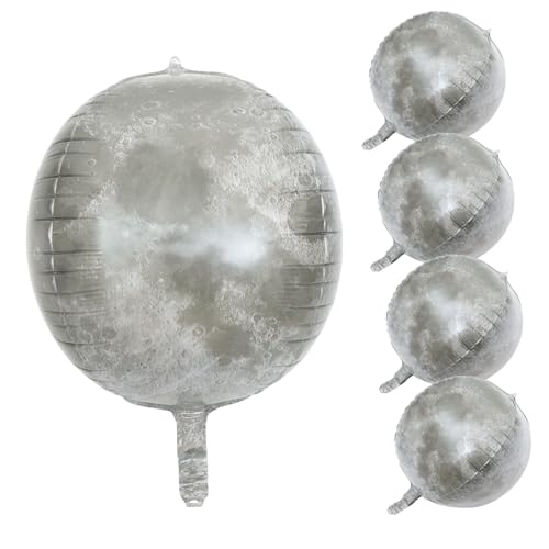 BESTonZON 5St -Ballon folienballons Ballons rund um den Luftballons Partyballons hochzeitsdeko hochzeits dekoration Planetendekoration Planetenballons Aluminiumfolie Grey von BESTonZON