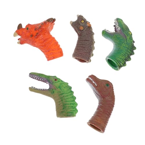 BESTonZON 5St Handpuppenspielzeug Puzzle-Spielzeug Fingerpuppe Gehirnspielzeug Tyrannosaurus hühner Spielzeug Dinosaurier handpuppe beruhigendes Spielzeug Kinderspielzeug Plastik von BESTonZON