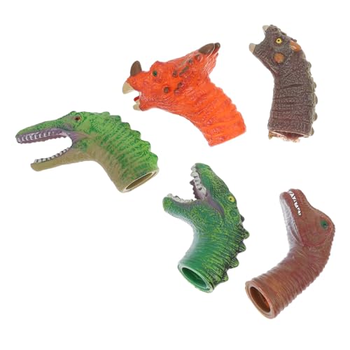 BESTonZON 5St Handpuppenspielzeug Tyrannosaurus Gehirnspielzeug Puzzle-Spielzeug Kopf Marionette hühner Spielzeug Dinosaurier handpuppe Fingerspielzeug Fingerpuppen Spielzeug Plastik von BESTonZON