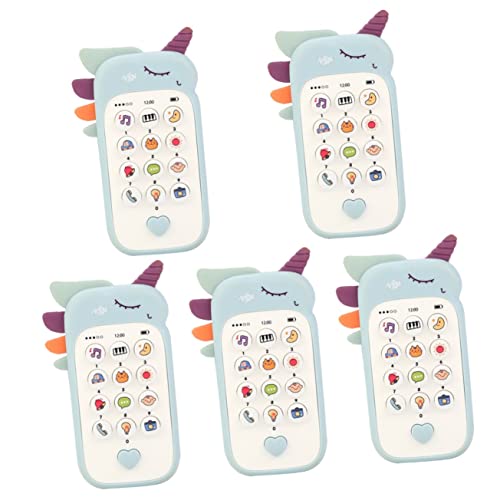 BESTonZON 5St Handy für Kinder Telefon Spielzeug Musikspielzeug für Babys Telefon Kinder Telefon Kinderspielzeug Spielzeuge Telefonspielzeug für Kinder Simuliertes Babyphone Plastik von BESTonZON