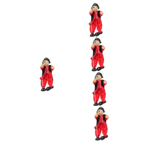 BESTonZON 5St Marionette Bauchrednerpuppe Clown-Puppen Spielset für Kinder Kinderspielzeug für Kinder Spielzeuge Piratenpuppen für Kinder den Requisiten Stoff von BESTonZON