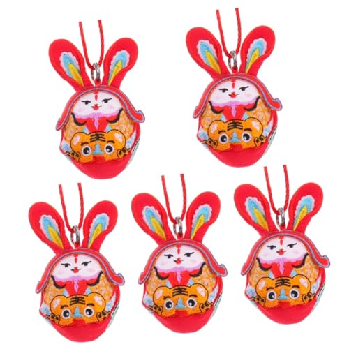 BESTonZON 5St Maskottchen-Puppe Hasen Kuscheltier Hasen anhänger gefüllte Hasenpuppe Hasen Stofftiere Plüschtier Spielzeuge Hasenjahr gefülltes Hasenspielzeug Sternzeichen Hase Puppe von BESTonZON