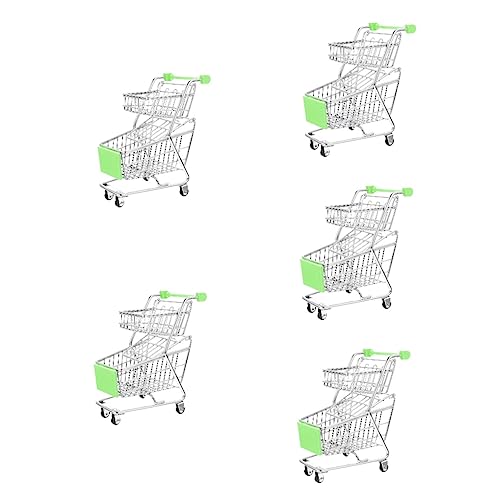 BESTonZON 5St Mini-Einkaufswagen Einkaufswagen auf Rädern Spielzeuge Miniwagen Spielzeug einkaufswagen Mini einkaufswagen Kinderwagen Kleiner Supermarktwagen Spielzeug-Einkaufswagen Abs von BESTonZON