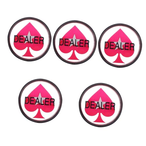 BESTonZON 5St Presseausweis des Händlers Poker-Dealer-Puck-Taste Spielmarker aus Acryl Pokerkartenwächter Poker-Token Münzen belohnen belohnung familienspiele turniket Pokerspielmarken Chips von BESTonZON