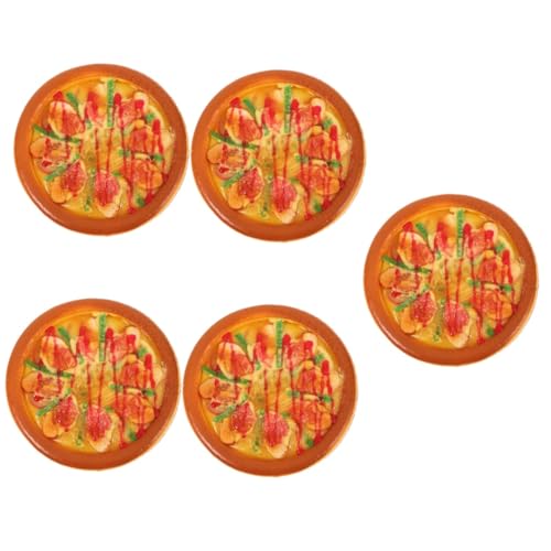 BESTonZON 5St Simulation Pizza-Modell Lebensmittelspielzeug lebensechtes Pizzastück gefälscht Falsche Pizza Modell Dekoratives Pizza Modell Essen Spielen Miniaturlebensmittel realistisch PVC von BESTonZON