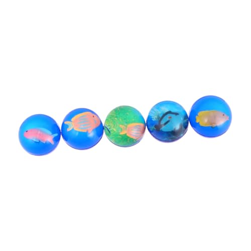 BESTonZON 5St Transparente Kugel Hüpfball für Kinder klare Hüpfbälle lustige Hüpfbälle klarer Springball Hüpfbälle Masse Spielzeug für Kinder kinderspielzeug Springender Ball aus Gummi Blue von BESTonZON