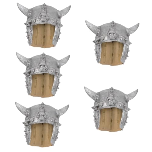 BESTonZON 5St Wikingerhelm dekorativer Karnevalshut Wikinger Horn Maskerade-Hut Hörner Helm Maskenball Hut Festliche Kopfbedeckung Stirnband Hut aus Ochsenhorn Foto-Requisite Emulsion von BESTonZON