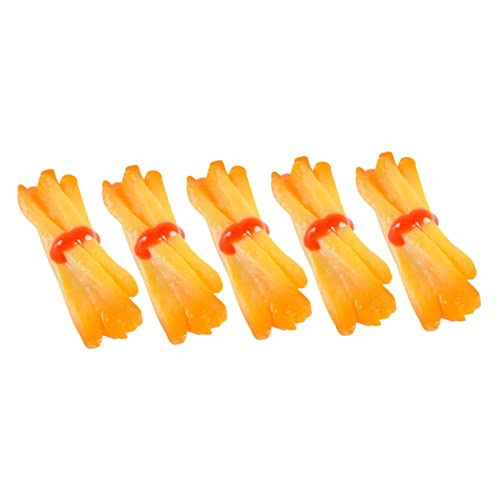 BESTonZON 5St gefälschte Pommes Frites künstliche falsche Pommes Frites geben Küchenspielzeug vor Spielnahrung für im Alter von 4-8 Jahren realistisch aussehende Chips PVC von BESTonZON