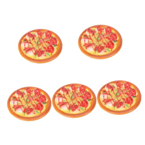 BESTonZON 5st Pizza-Spielzeug Anzug Für Kinder Essen Spielen Küchen-Foto-Requisite Pizzaspielzeug Für Kinder Spielnahrung Für Die Kinderküche Bäckerei Fotorequisite Anzeige PVC Miniatur von BESTonZON