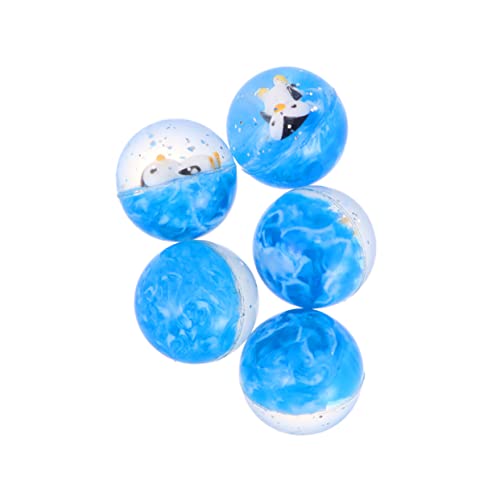 BESTonZON 5St transparente Kugel Kinder hüpfend Mini-Wasserbälle Bulk-Mini-Spielzeug Mini-Hüpfbälle springendes Ballspielzeug Spielzeug für Kinder kinderspielzeug spielzeuge für Kinder Blue von BESTonZON