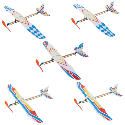 BESTonZON 5 Stück Selbstgemacht Flugzeug Spielzeug für Kinder Handgemachtes Segelflugzeug Pädagogisches Lernspielzeug für Drinnen und Draußen für Geburtstagsfeiern und Neujahr BESTonZON 5 Stück Selbstgemacht Flugzeug Spielzeug für Kinder Handgemachtes Segelflugzeug Pädagogisches Lernspielzeug für Drinnen und Draußen für Geburtstagsfeiern und Neujahr von BESTonZON