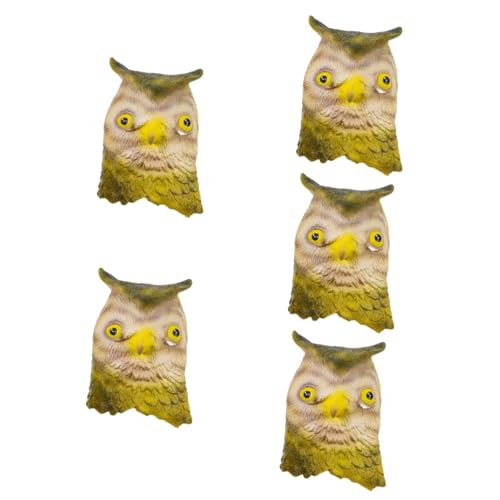 BESTonZON 5st Eulenmaske Voller Kopf Karnevalsmasken Eulenkopfmaske Eulen-cosplay Tier Vogel Realistisches Tier Halloween-tiermaske Tiere Kopfbedeckung Eulen-maskerade-maske Emulsion von BESTonZON