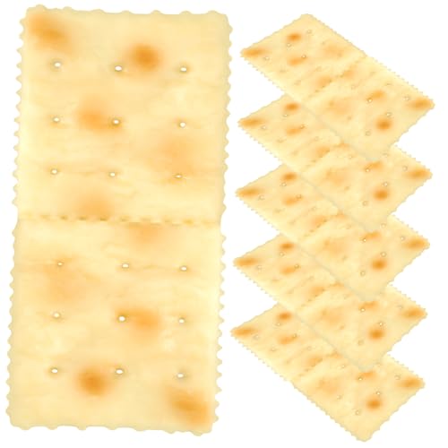 BESTonZON 5st Nachgemachte Soda-Cracker Gefälschte Kekse Künstlicher Keks Faux-Cookie-Modell Künstliche Lebensmittel Dekor Puppenhaus Kekse Dekor Food-Dessert-Modell Keks Spielzeug PVC von BESTonZON