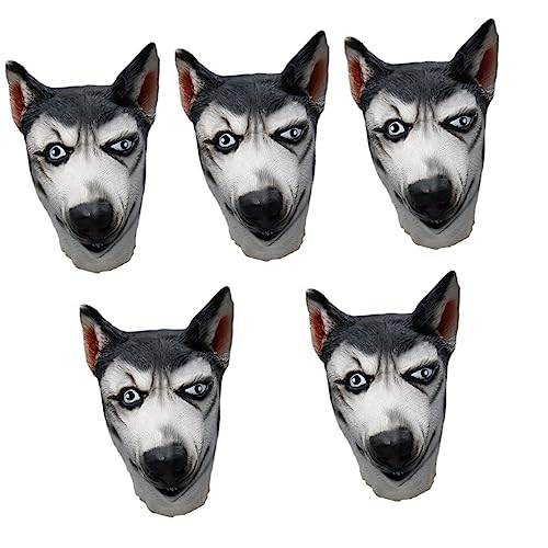 BESTonZON 5st Party-maske Hundekostüm Kopfmaske Cosplay-maske Gruseliges Cosplay Maskerade-maske Halloween-cosplay- Tierische Kopfbedeckung Tierkopf Abschlussball Kleidung von BESTonZON