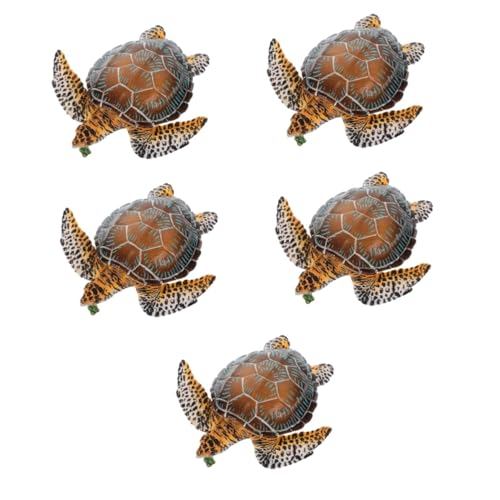 BESTonZON 5st Schildkröten-Modell Spielzeug Spielsachen Eincremehilfe Modelle Künstliche Schildkrötenverzierung Kleine Schildkrötenstatue Tierfiguren Realistische Schildkrötenfigur PVC von BESTonZON