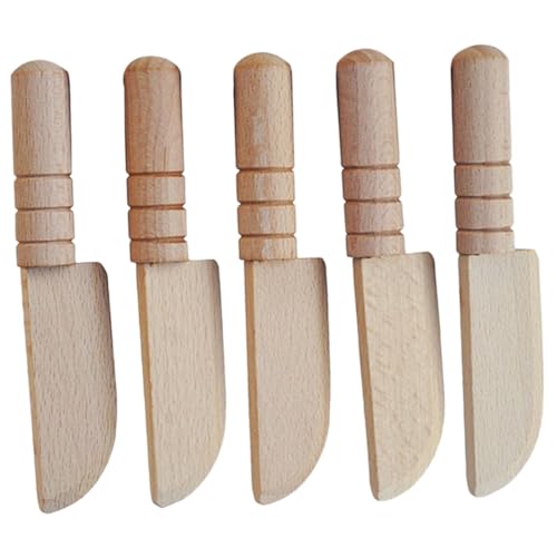 BESTonZON 5st Simuliertes Holzmesser Spielset Für Die Kinderküche Küche So Tun, Als Ob Sie Spielzeug Spielen Kochutensilien Für Kinder Küchenutensilien Für Kinder DIY Cutter Spielzeug von BESTonZON