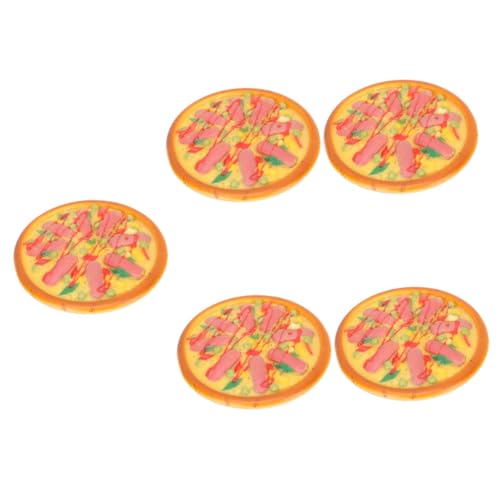 BESTonZON 5st Simuliertes Pizza-Spielzeug Modellpizza Simulationspizza Gefälschte Pizza-Fotografie-Requisite Gefälschtes Pizzamodell Requisite Für Gefälschte Essen Spielen PVC von BESTonZON