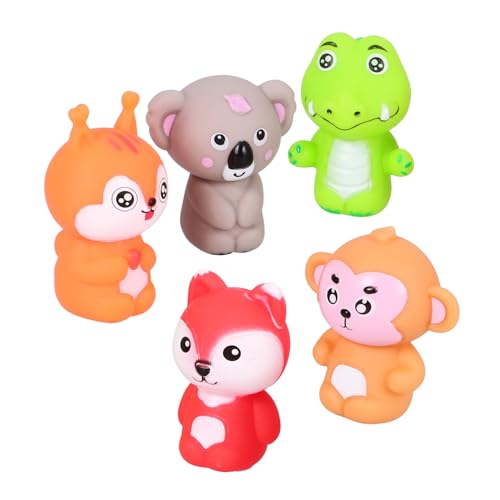 BESTonZON 5st Tierfigurenspielzeug Puppentrage Kinderspielzeug Spielzeuge Tierische Fingerpuppen Tiere Fingerpuppen Für Cartoon-fingerpuppen Tierpuppen PVC von BESTonZON