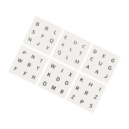 BESTonZON 6 Blatt Würfel Hilfszubehör Zahlenaufkleber Alphabet Spielzeug Zahlenpuzzle Würfelaufkleber Würfelspielzeug Für Sehbehinderte Hilfszubehör Für Puzzle Würfel PVC von BESTonZON