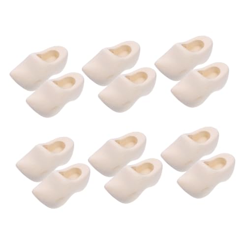 BESTonZON 6 Paare Miniatur Holzschuhe Unbemalte Niederländische Puppenschuhe DIY Basteln Detailreiche Mini Holzklompen Für Puppenhaus Dekorationen Kreative Modellaccessoires BESTonZON 6 Paare Miniatur Holzschuhe Unbemalte Niederländische Puppenschuhe DIY Basteln Detailreiche Mini Holzklompen Für Puppenhaus Dekorationen Kreative Modellaccessoires von BESTonZON