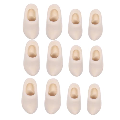BESTonZON 6 Paare Miniatur Holzschuhe Unfertige Mini Holzclogs für DIY Basteln Puppenhaus Zubehör Blanko Mini Holzschuhe zum Bemalen und Verzieren Miniatur Holzschuh BESTonZON 6 Paare Miniatur Holzschuhe Unfertige Mini Holzclogs für DIY Basteln Puppenhaus Zubehör Blanko Mini Holzschuhe zum Bemalen und Verzieren Miniatur Holzschuh von BESTonZON