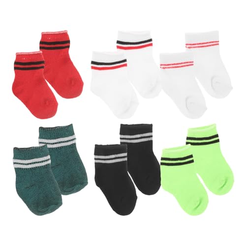 BESTonZON 6 Puppensocken Puppenkleidung Puppenmode Puppen Puppenkollektion Puppenfotografie Spielzeugsocken Puppen-Foto-Requisiten Mini-Socken Puppe kostüm Stoff von BESTonZON