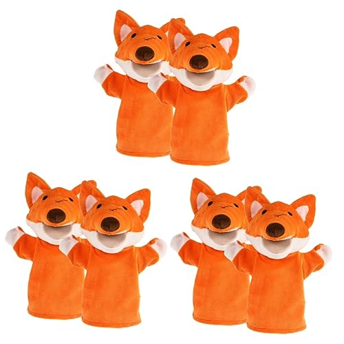 BESTonZON 6 STK Krähe Handpuppe Fuchs Fingerpuppen Puppen für Kinder Handpuppe für Kinder Fuchs-Armpuppe Kinderspielzeug Plüschtier Tierpuppen für Kleinkinder Plüsch Handpuppe Handpuppen von BESTonZON