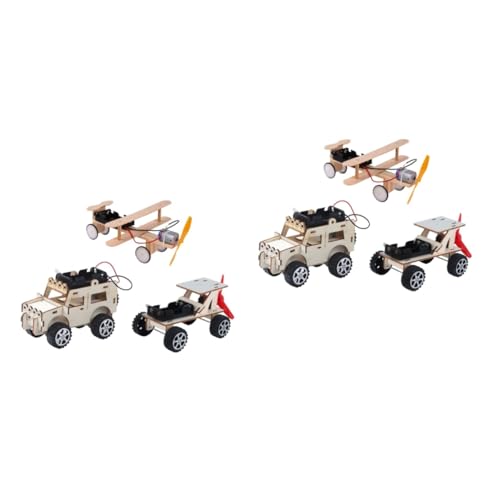 BESTonZON 6 STK selbstgebautes Auto Kinder experimente Experiment Kinder Automodell für Kinder Kinderauto aus Holz zum Selbermachen Autos Spielzeug Spielset aus Holz Geschenk für Kinder 3D von BESTonZON