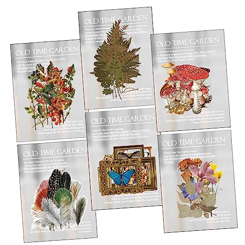 BESTonZON 6 Sätze Aufkleberpaket für Haustiere alte Aufkleber Hochzeitsaufkleber für Gefälligkeiten Blumendekor Scrapbooking Sticker Scrapbook Stickers Kreativer Aufkleber Tagebuch-Aufkleber von BESTonZON